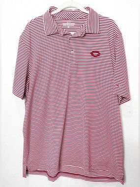 Vineyard Vines X Cincinnati Reds Stripe Performance Polo Shirt Size XL Baseball